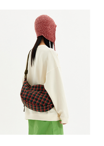 VAOPER Red Tartan Plaid Bum bag