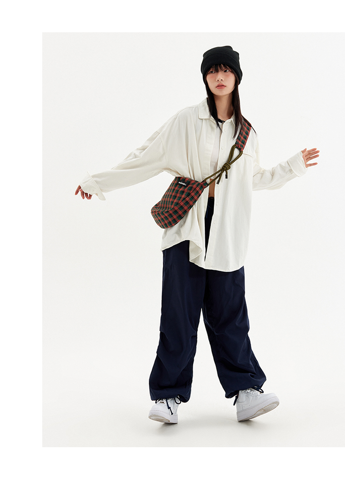 VAOPER Red Tartan Plaid Bum bag