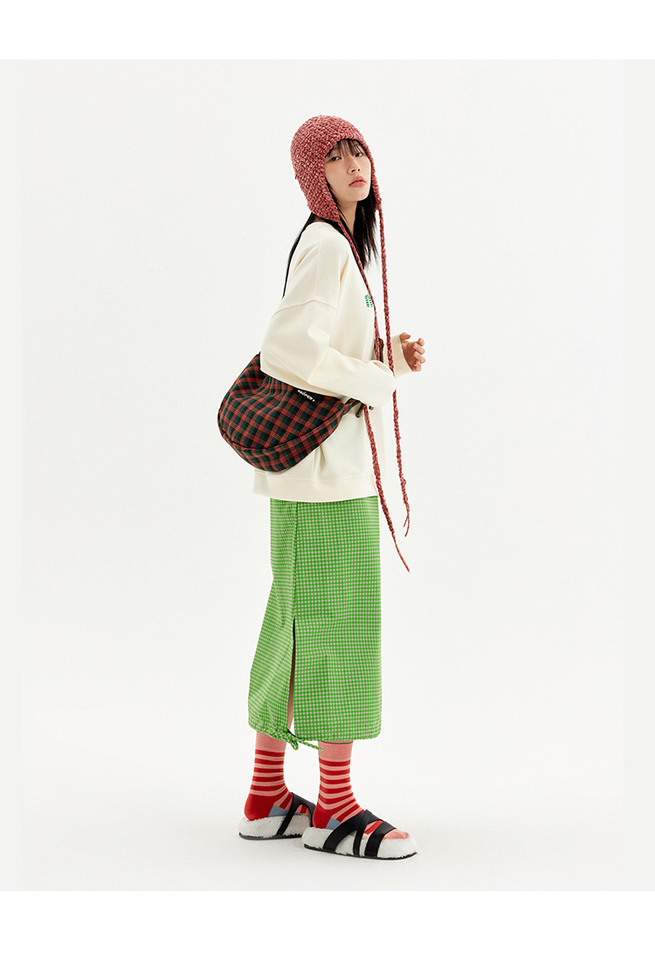 VAOPER Red Tartan Plaid Bum bag