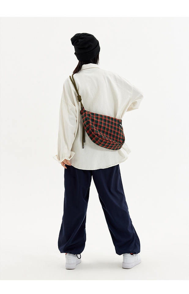 VAOPER Red Tartan Plaid Bum bag