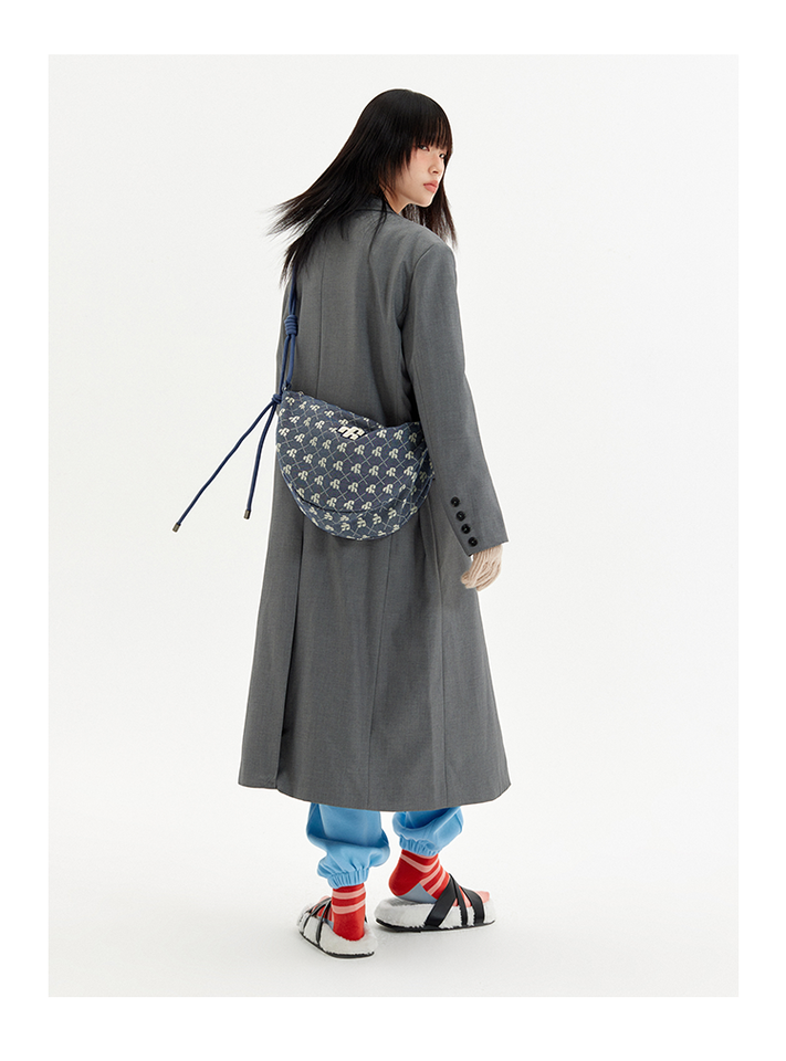 VAOPER Blue Denim Monogram Bum Bag
