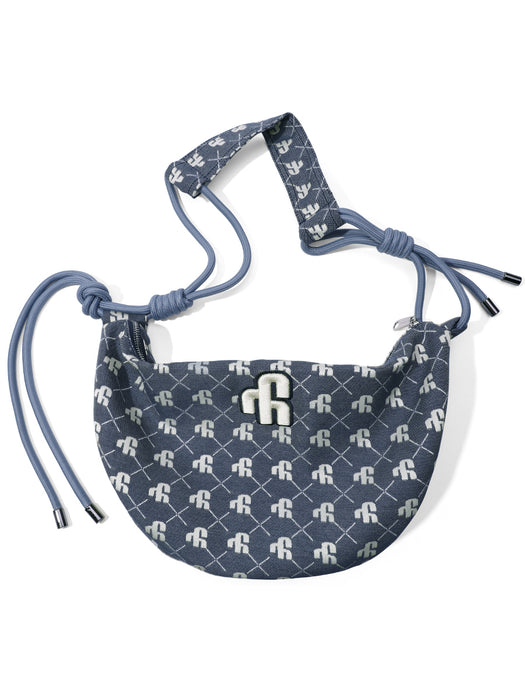 VAOPER Blue Denim Monogram Bum Bag