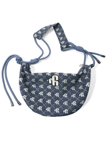 VAOPER Blue Denim Monogram Bum Bag