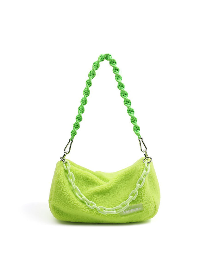 VAOPER Fluffy Chain Bag